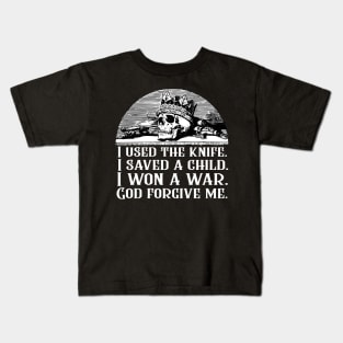 Jim Butcher Quote - I Used the Knife - The Dresden Files Kids T-Shirt